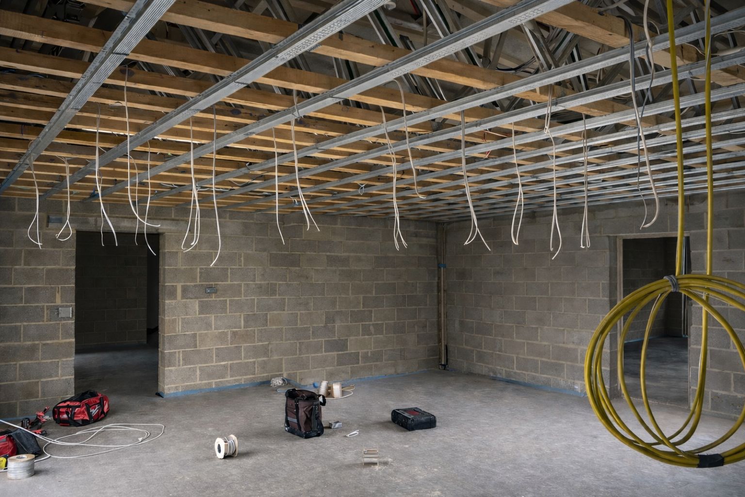 Rewiring project in Hampstead residence