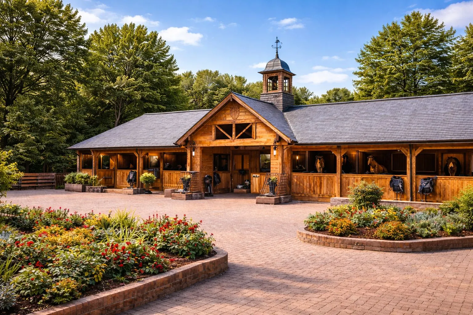 Bespoke timber horse stable complex